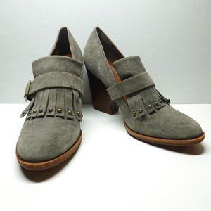 Kork-Ease Prim Kiltie Suede Heeled Loafers